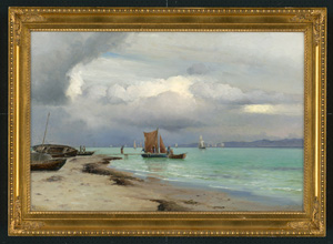 Los 6163 - Lübbers, Holger - Segelschiffe im Øresund bei aufziehendem Gewitter - 1 - thumb