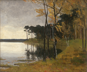 Lot 6201, Auction  126, Moll, Oskar, Märkischer Waldsee im Herbst