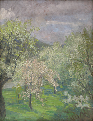 Lot 6211, Auction  126, Goltz, Alexander Demetrius, Blühende Obstbäume in der Wachau