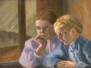 Lot 6214, Auction  126, Wopfner, Joseph, Zwei Mädchen am Fenster