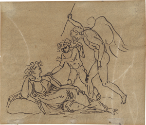 Lot 6613, Auction  126, Abildgaard, Nicolai Abraham, Amor besucht die schlafende Psyche