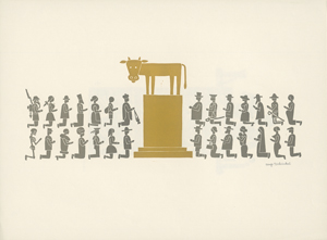 Lot 8281, Auction  126, Tschinkel, Augustin, Anbetung des Goldenen Kalbs; Kohlebaron