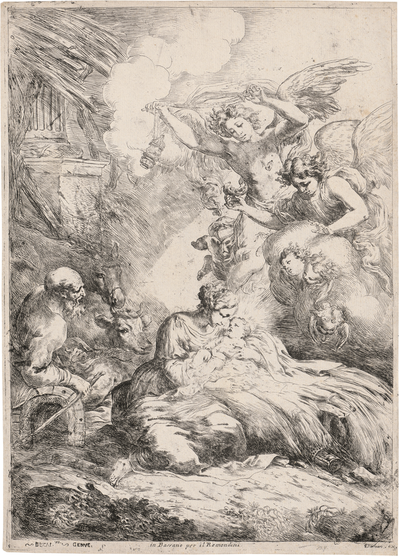 Lot 5022, Auction  126, Biscaino, Bartolomeo, Die Geburt mit Engeln