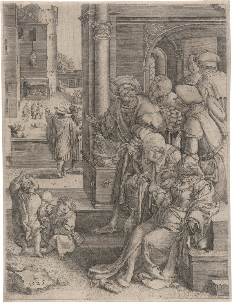 Lot 5159, Auction 126, Leyden, Lucas van, Virgil im Korbe