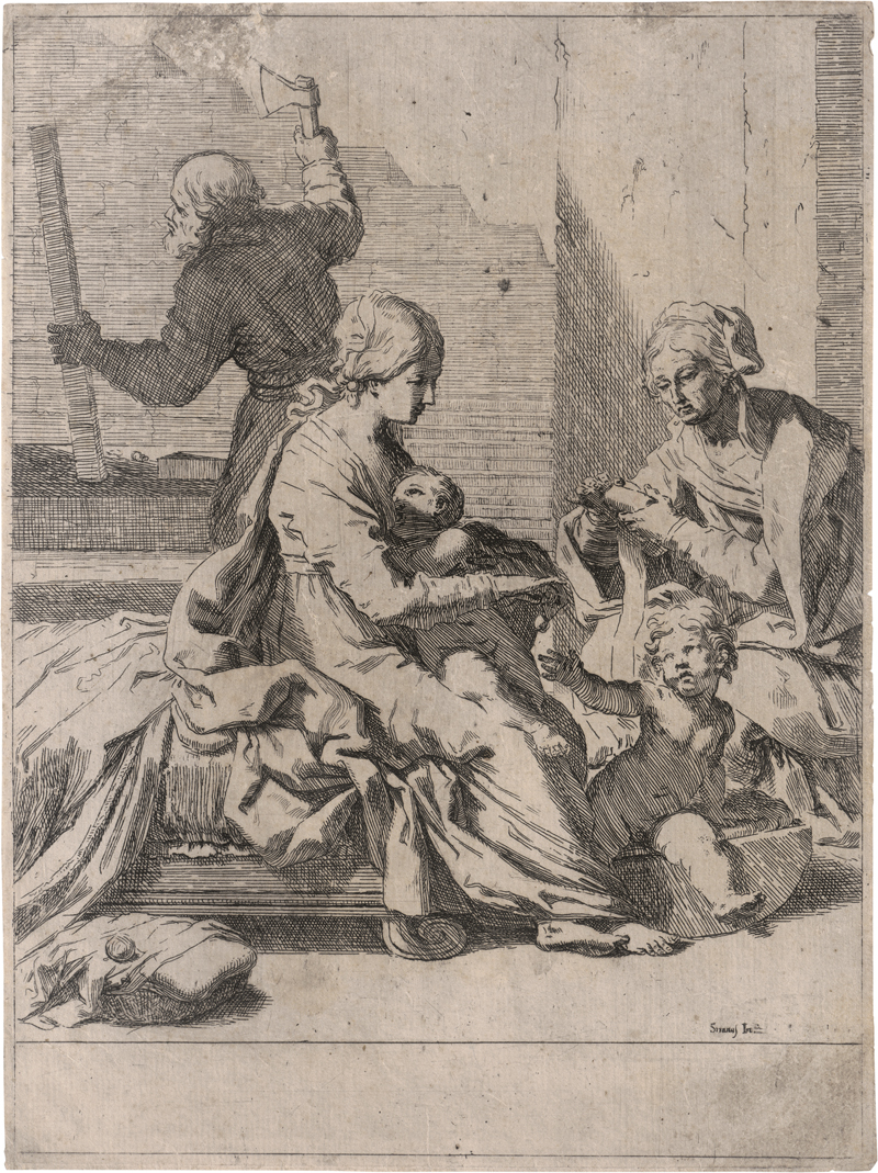 Lot 5235, Auction 126, Sirani, Elisabetta, Die Hl. Familie mit der hl. Elisabeth und dem Johannesknaben