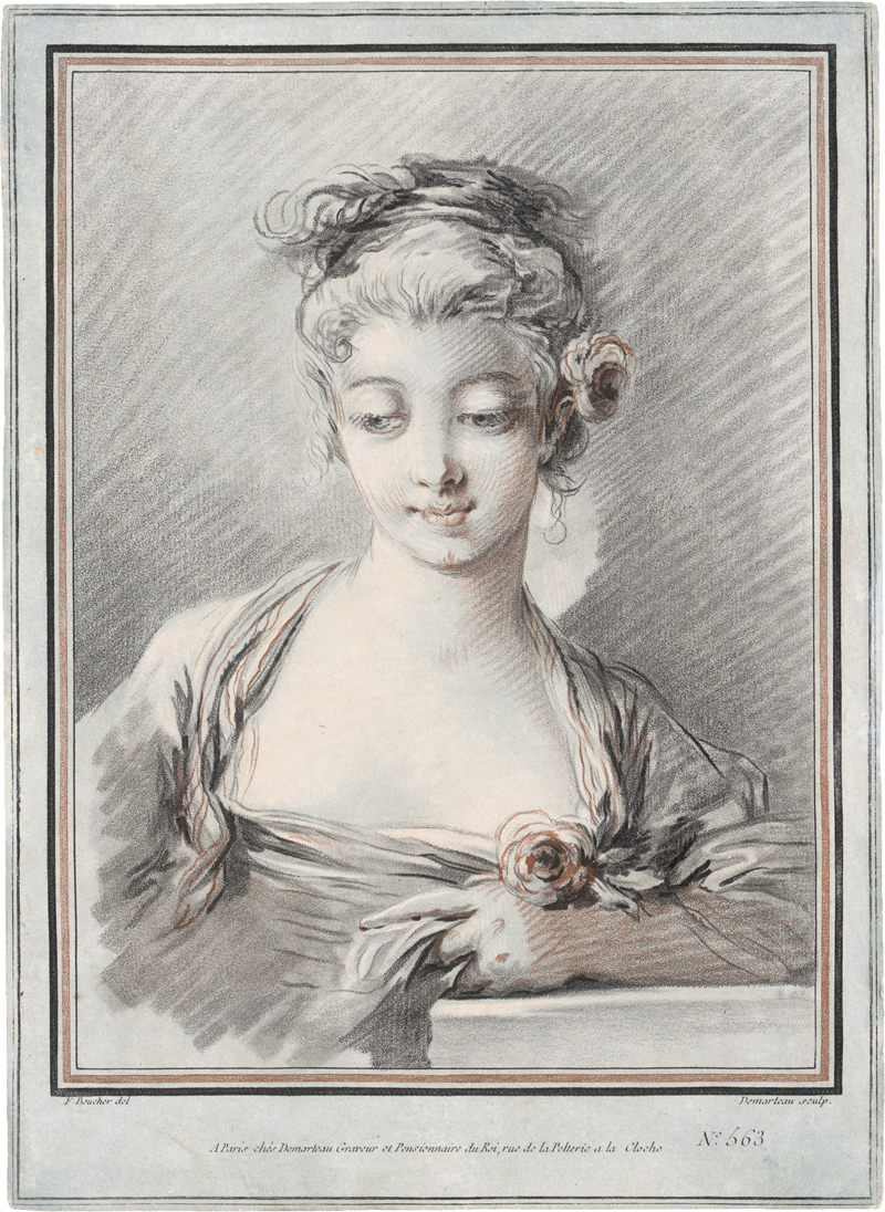Lot 5269, Auction  126, Boucher, François - nach, Junges Mädchen mit der Rose