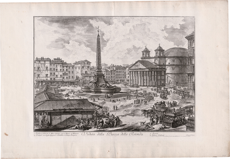 Lot 5315, Auction 126, Piranesi, Giovanni Battista, Veduta della Piazza della Rotonda