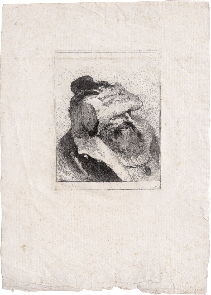 Lot 5336, Auction 126, Tiepolo, Giovanni Domenico, Alter Mann, die Kappe in die Stirn gezogen