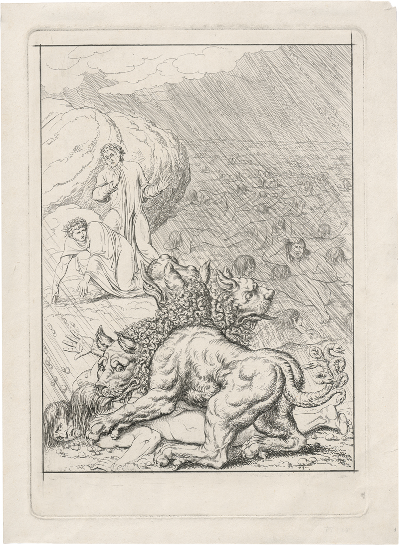 Lot 5348, Auction  126, Ademollo, Luigi, Dante und Vergil besänftigen Zerberus