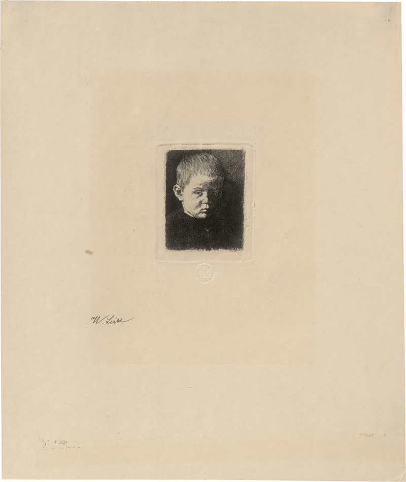 Lot 5395, Auction  126, Leibl, Wilhelm, Bildnis eines Knaben