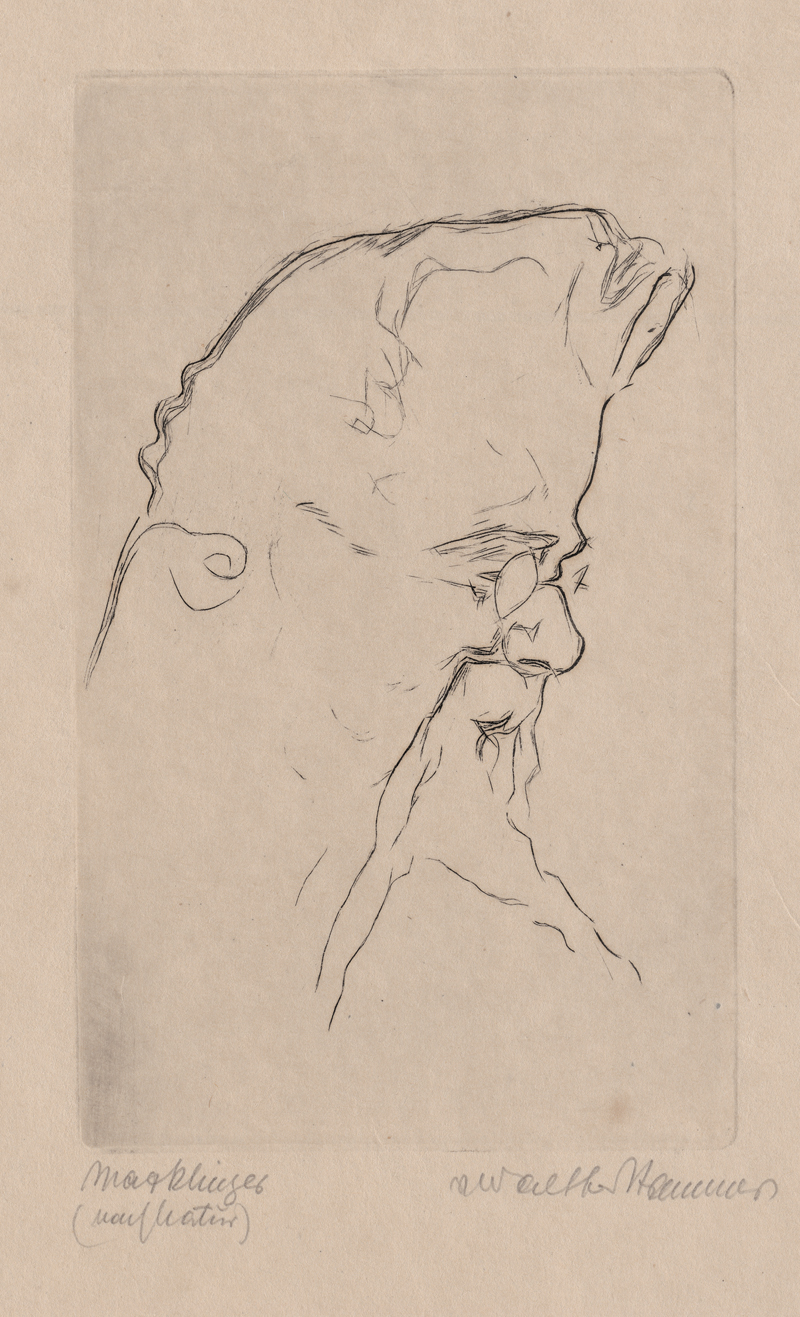 Lot 5428, Auction  126, Hammer, Walter Julius, Max Klinger im Profil nach rechts