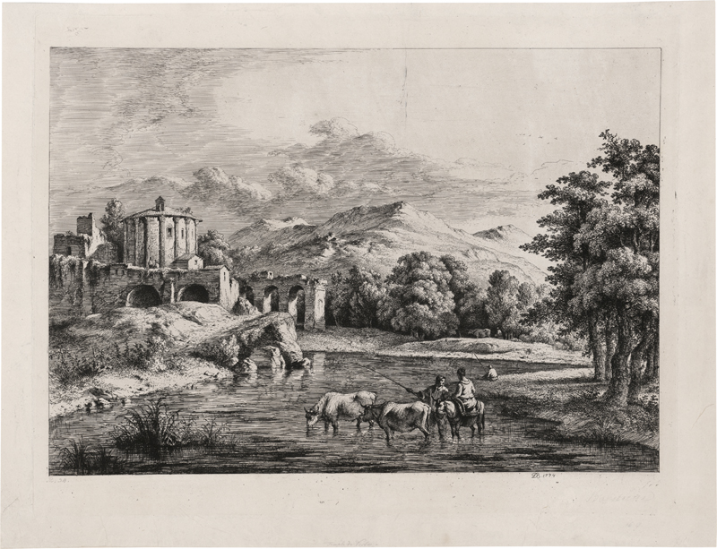 Lot 5502, Auction 126, Boissieu, Jean Jacques de, Vue du Temple de Vesta