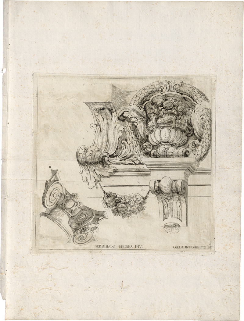 Lot 5515, Auction 126, Buffagnotti, Carlo Antonio, Drei Blatt mit Kapitell-Entwürfen