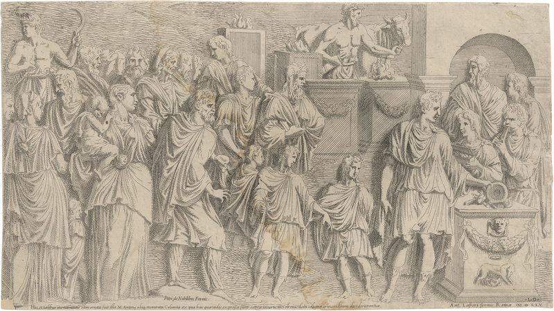 Lot 5530, Auction  126, Davent, Leon, Kaiser Trajan beim Trankopfer