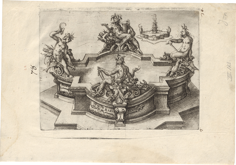 Lot 5532, Auction 126, Dietterlin, Wendel, Zwei Entwürfe für Brunnenanlagen