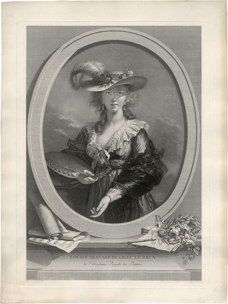 Lot 5629, Auction 126, Müller, Johann Gotthard von, Selbstbildnis der Malerin Louise Elisabeth Vigée Lebrun