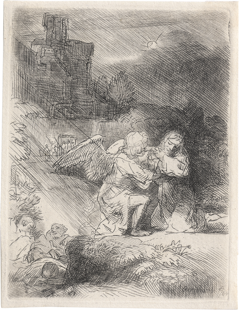 Lot 5668, Auction 126, Rembrandt Harmensz. van Rijn, Christus am Ölberg