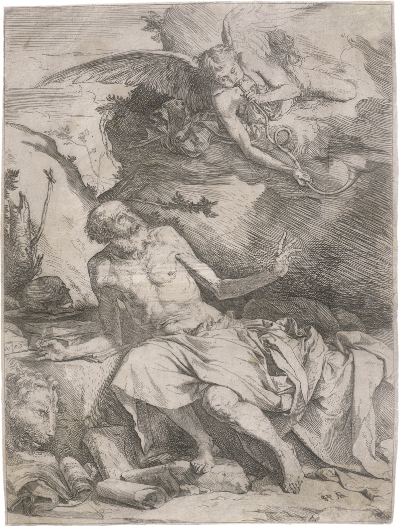 Lot 5684, Auction  126, Ribera, Jusepe de, Der hl. Hieronymus und der Engel