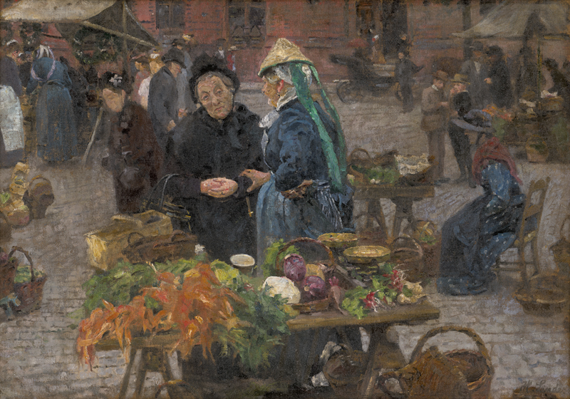 Lot 6153, Auction 126, Linde, Hermann, Markttag in Lübeck