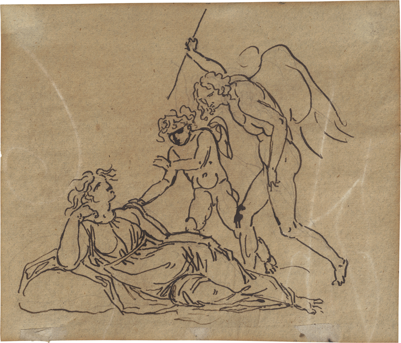 Lot 6613, Auction 126, Abildgaard, Nicolai Abraham, Amor besucht die schlafende Psyche