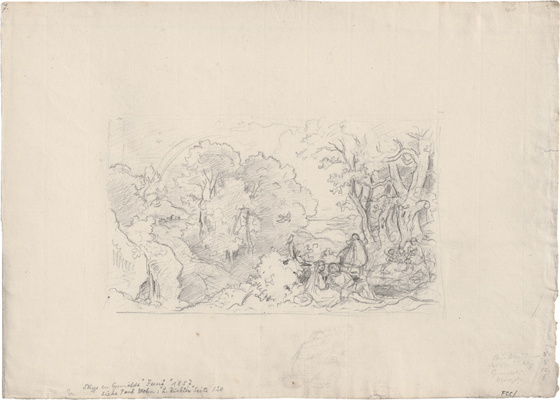 Lot 6635, Auction 126, Richter, Ludwig, Junilandschaft mit dem Regenbogen