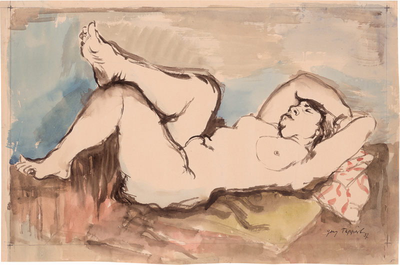 Lot 7125, Auction 126, Tappert, Georg, Liegender weiblicher Akt