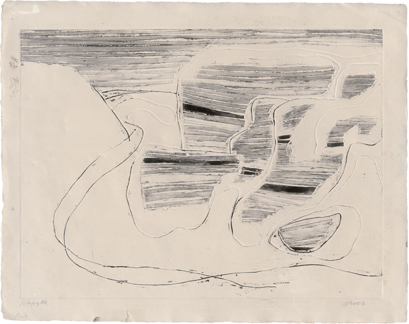 Lot 7141, Auction 126, Nesch, Rolf, Felsen am Weg (Fjeld)