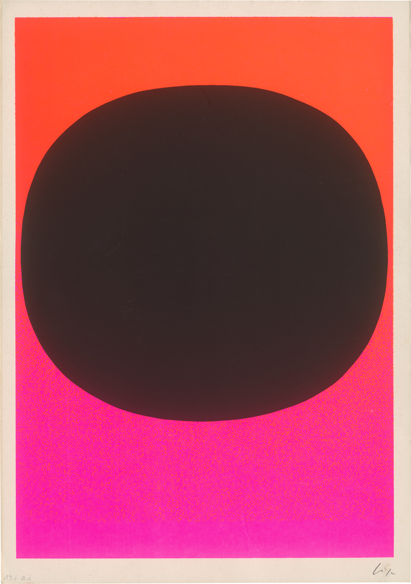 Lot 8106, Auction 126, Geiger, Rupprecht, Variation Runde Farbe I / schwarz mit Spritzer auf orange-rot