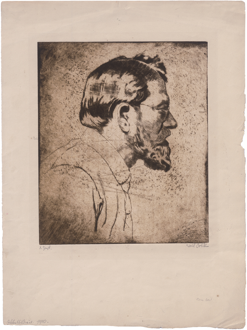 Lot 8216, Auction 126, Orlik, Emil, Selbstbildnis