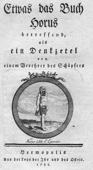 Lot 424, Auction  127, Etwas das Buch Horus, betreffend, als ein Denkzetel von einem Verehrer des Schöpfers