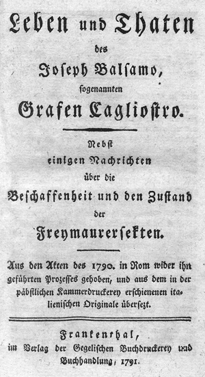 Lot 431, Auction  127, Marcello, Stefano Antonio, Leben und Thaten des Joseph Balsamo