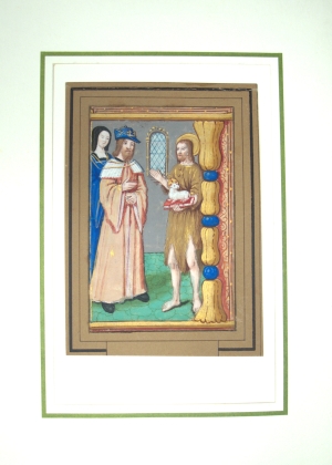 Los 1023 - Ecclesia militans - Stundenbuchminiaturen. 2 Miniaturmalereien in Gold und Farben auf Pergament - 3 - thumb