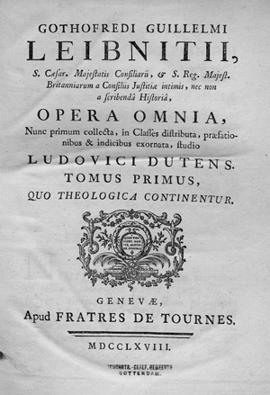 Lot 2104, Auction  127, Leibniz, Gottfried Wilhelm, Opera Omnia