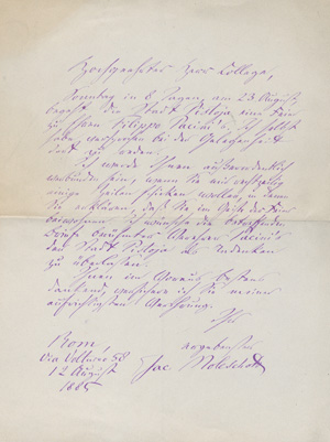 Los 2569 - Moleschott, Jacob - Brief an einen Kollegen. 1885 - 0 - thumb