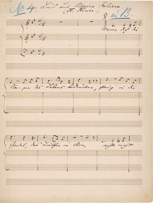 Lot 2621, Auction  127, Bruch, Max, Musikmanuskript mit Beilage. Ca 1881