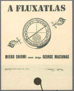 Lot 3312, Auction  127, Shiomi, Mieko, A Flux Atlas