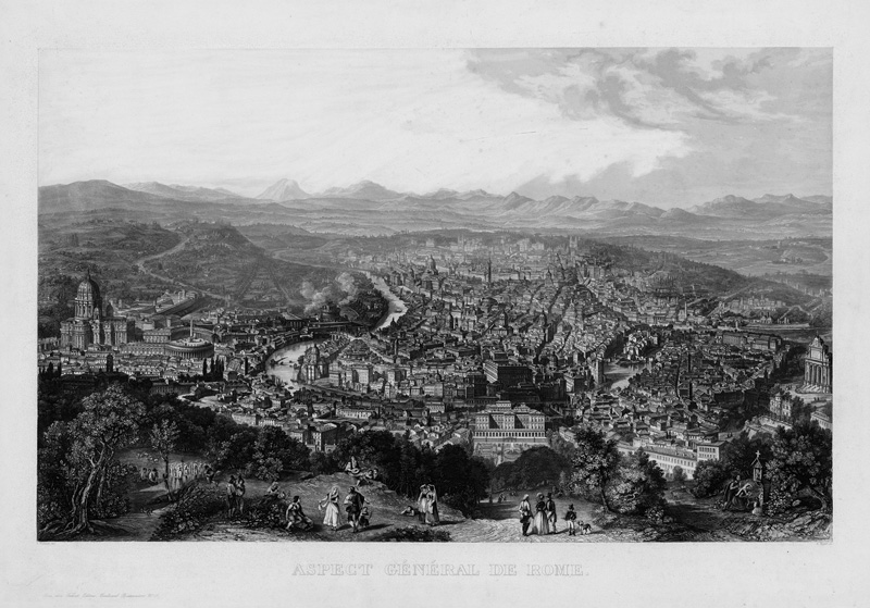 Lot 177, Auction 127, Rom, Aspect général de Rome. Aquatintaradierung nach Testard