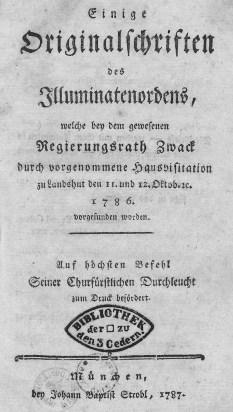 Lot 422, Auction  127, Einige Originalschriften des Illuminatenordens, welche bey dem gewesenen Regierungsrath Zwack durch vorgenommene Hausvisitation zu Landshut den 11. und 12. Octob. etc. 1786 vorgefunden worden
