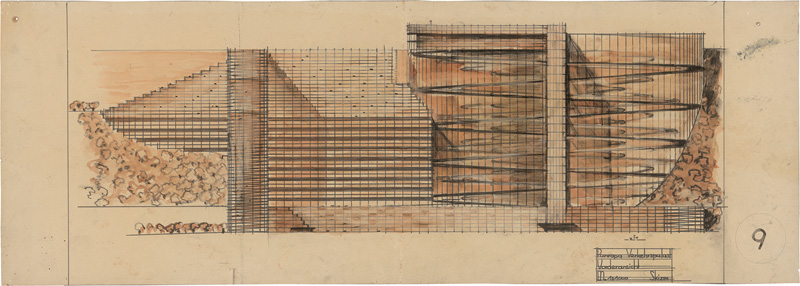 Lot 488, Auction  127, Behrens, Peter, Panropa Verkehrspalast 9+10  Gibraltar. 2 Aufrisszeichnungen