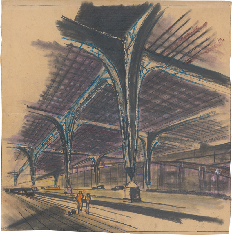 Lot 492, Auction 127, Behrens, Peter, Verkehrspalast 16 Gibraltar. Übergang Westflügel-Rotunde