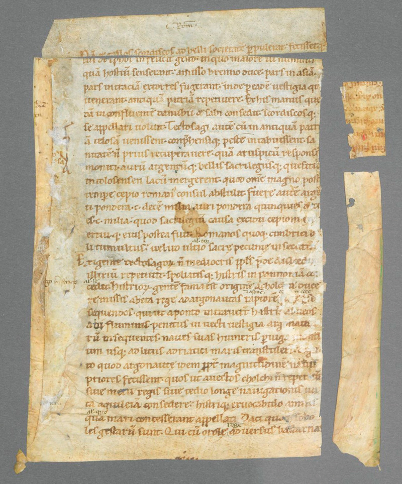 Lot 1007, Auction 127, Iunianus Iustinus, Marcus, Fragment aus den Historiarum Philippicarum libri XLIV des Pompeius Trogus. Lateinische Handschrift auf Pergament