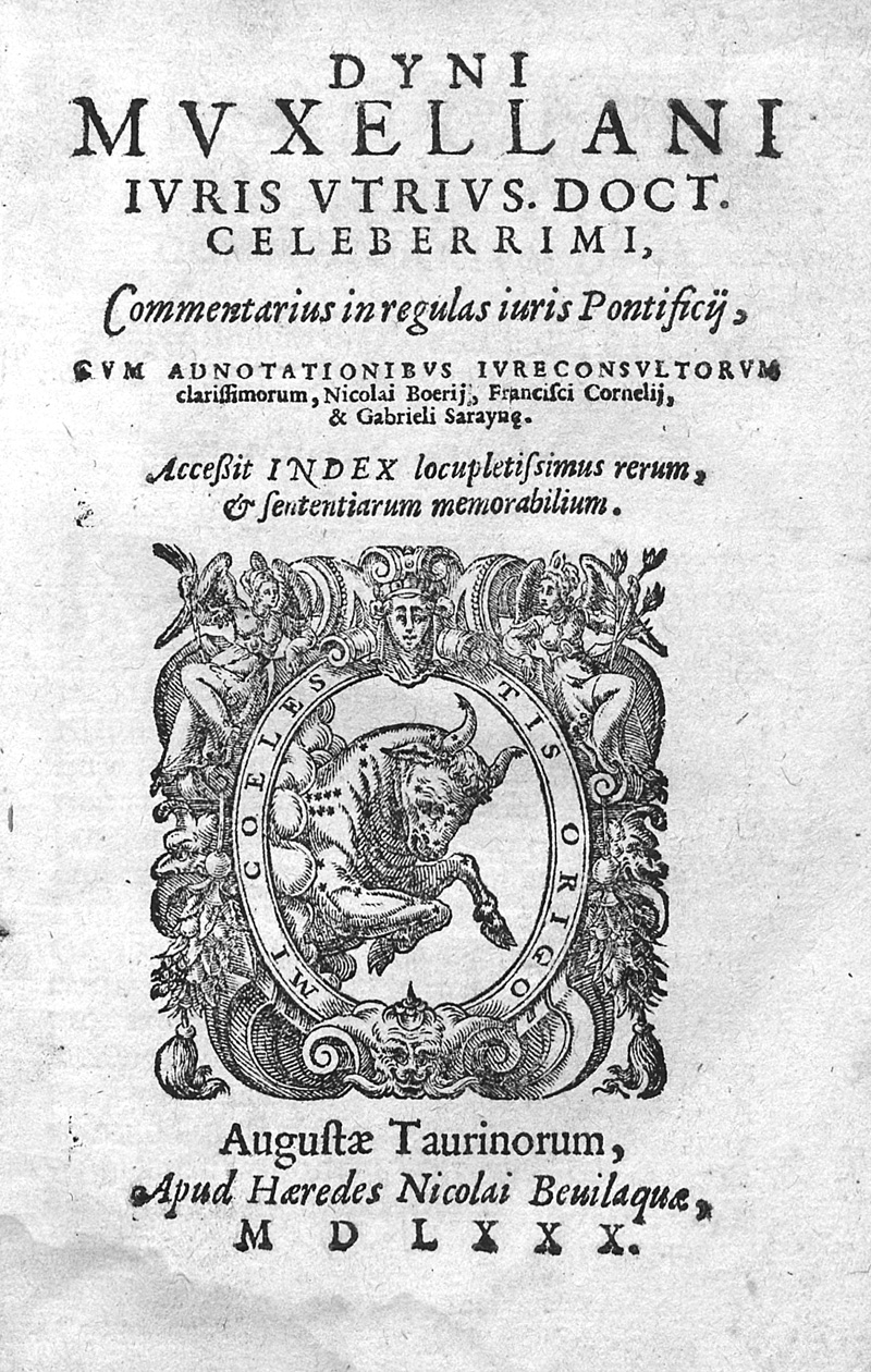 Lot 1105, Auction 127, Dinus Mugellanus de Rossonibus, Commentaria in regulas iuris pontificii