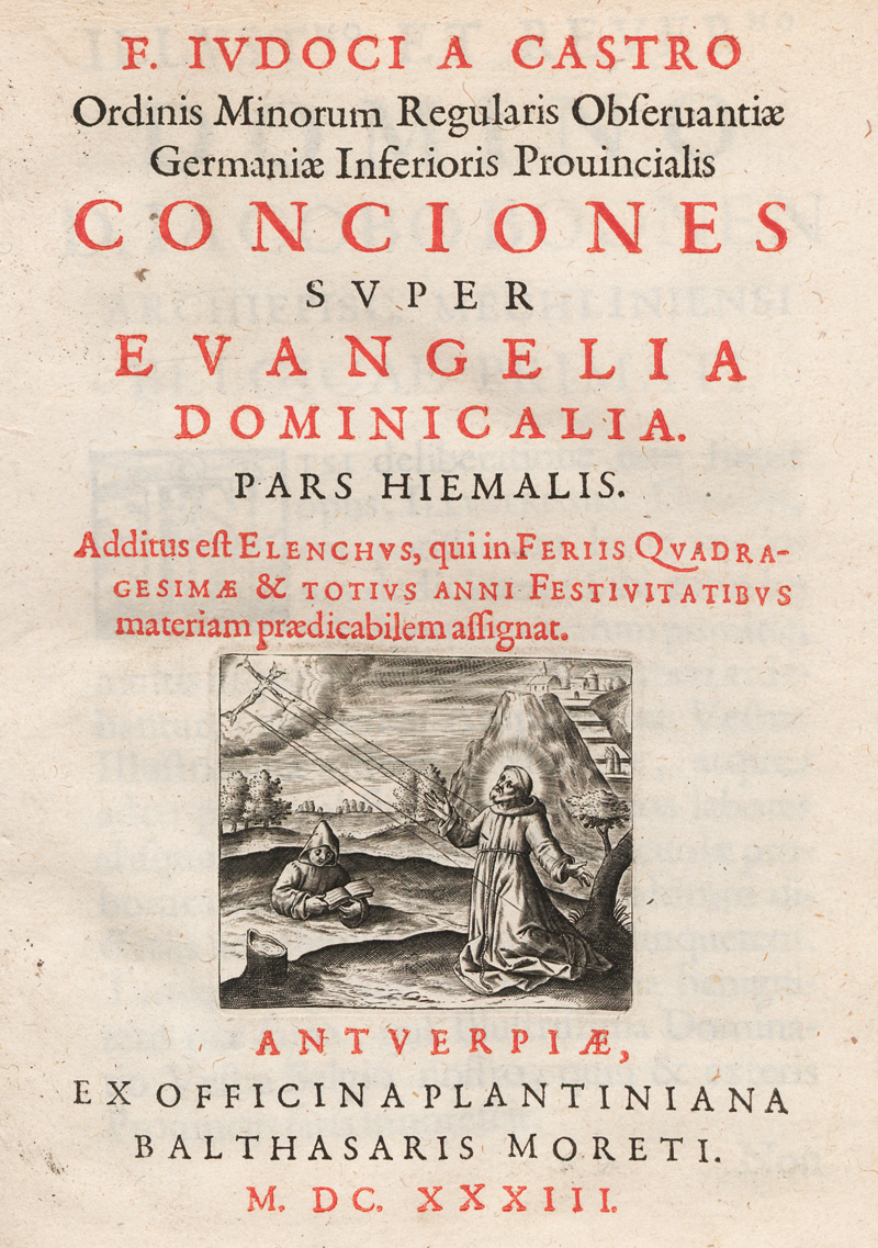Lot 1235, Auction 127, Castro, Jodocus von, Conciones super evangelia dominicalia