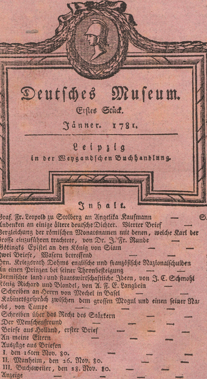 Lot 2023, Auction 127, Deutsches Museum, Hrsg. von H. C. Boie u. a., 12 (von 13) Jgge