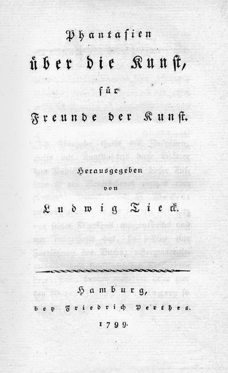 Lot 2166, Auction 127, Tieck, Ludwig, Phantasien über die Kunst