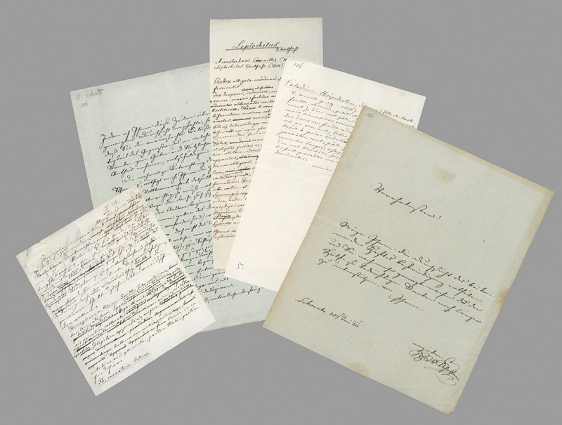 Lot 2571, Auction 127, Schott, Heinrich Wilhelm, 8 eigenh. Briefe und Schriftstücke 1834-1836