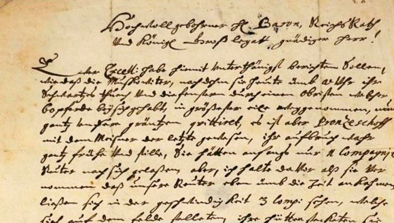 Lot 2582, Auction 127, Billstein, Conradt, Brief aus Schwedens Krieg gegen Kurbrandenburg. 1676