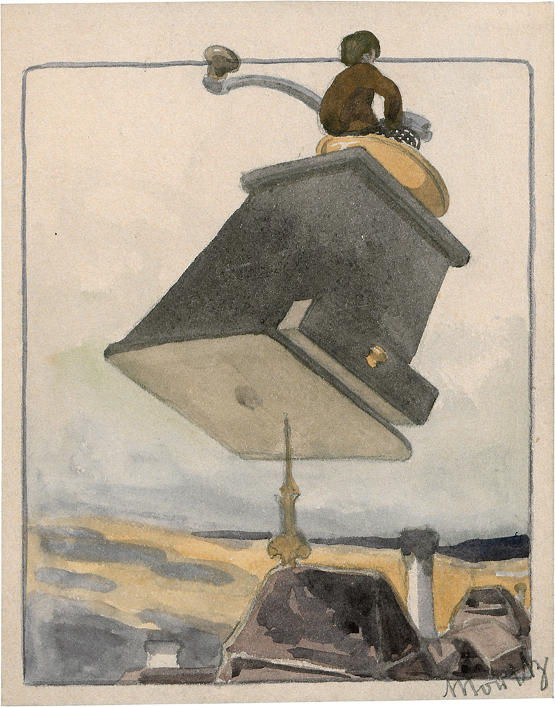 Lot 2605, Auction  127, Bayros, Franz von, Brief an den österr. Dichter und Burgtheaterdirektor Anton Wildgans. Mit Aquarell. 1918/19 