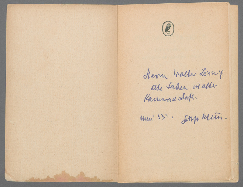 Lot 3031, Auction  127, Benn, Gottfried, Provoziertes Leben