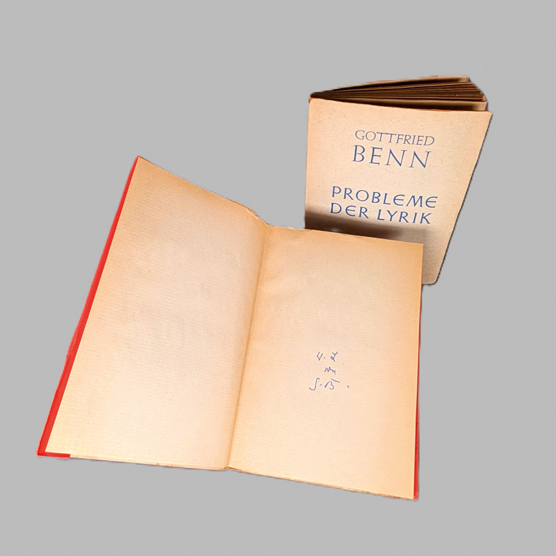 Lot 3032, Auction 127, Benn, Gottfried, Zwei Widmungsexemplare